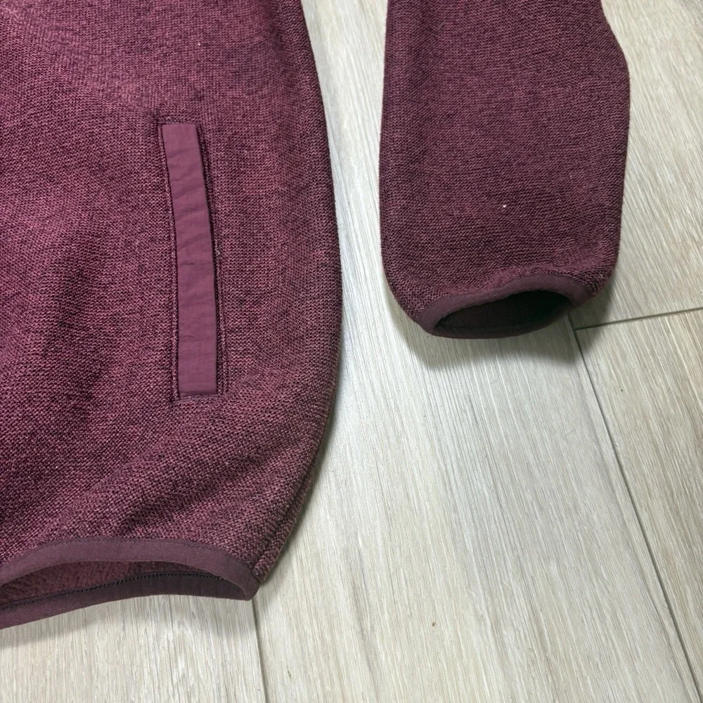 Eddie Bauer Men's Burgundy Pullover Fleece Sweater Small Fall Layering - Picture 2 of 7